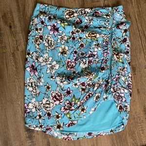 Guess Blue Floral Pencil Skirt